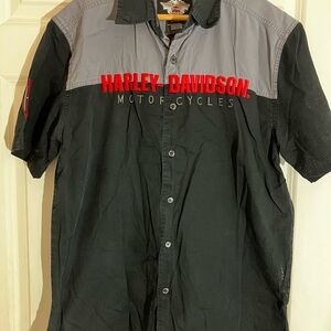 Harley-Davidson Two-Tone Black and Gray Shirt